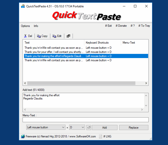 download QuickTextPaste 8.71 free