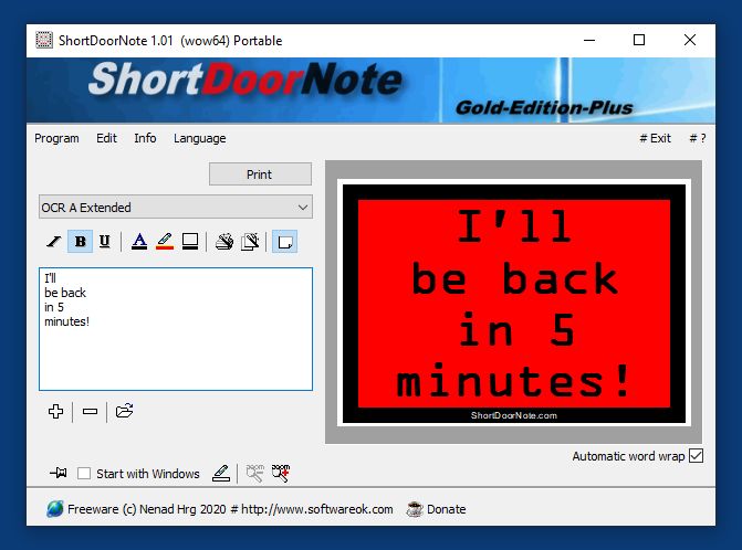 ShortDoorNote 3.81 free instals