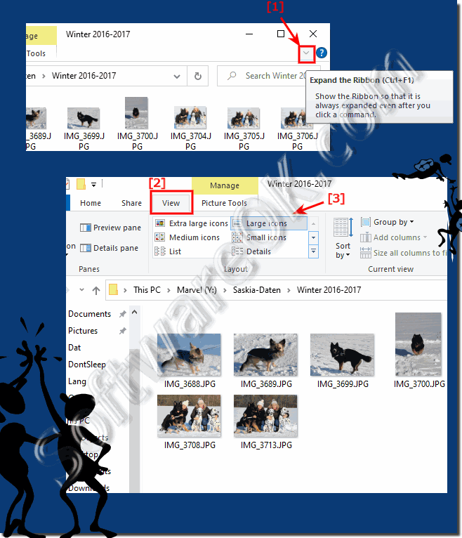 The quick preview in File Explorer on Windows 10!
