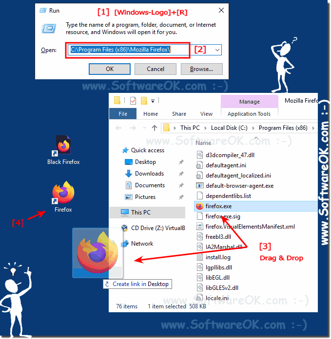firefox create desktop shortcut