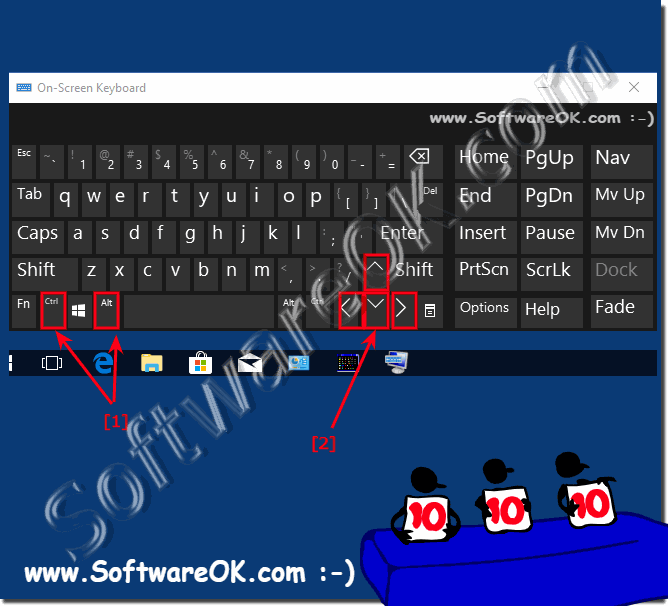 on screen keyboard shortcut windows 10