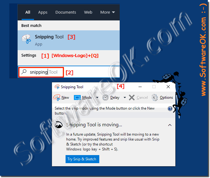 Find Snipping Tool on Windows 10!