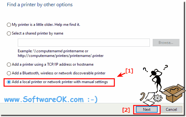 Add local old printer for Windows 10!