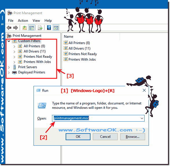 Printer management, printer server, connections on  Windows 10!