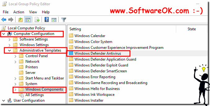 Windows 10 Components Defender Settings!