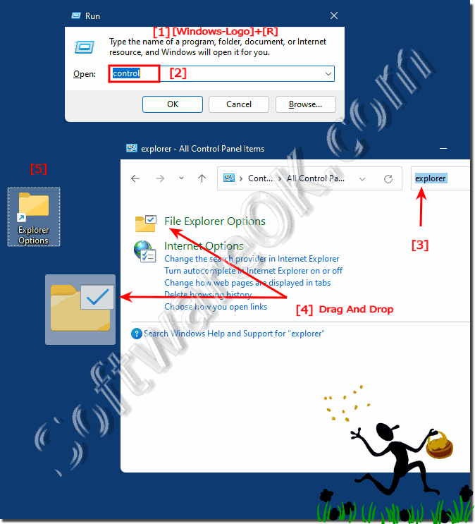 Windows 11 the folder options in the file explorer!