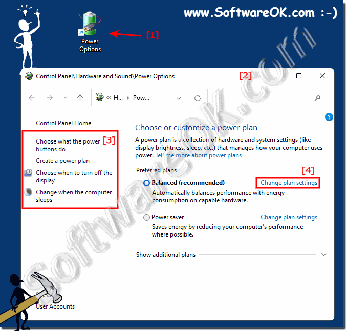 Adjust power plan settings under Windows 11!