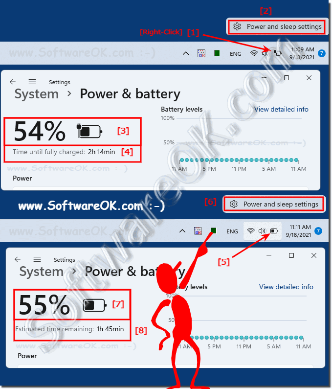 Detect The Time Until The Battery Is Full Or Empty Under Windows 11 8939