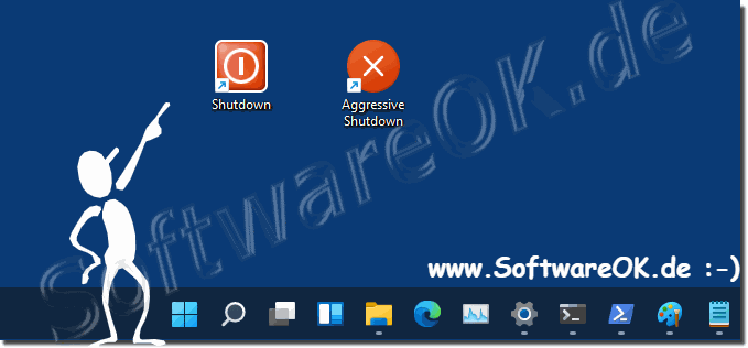 Turn off the Windows 11 PC properly with a desktop button!