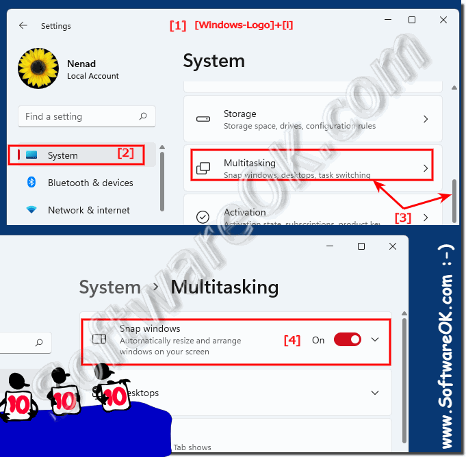 Deactivate docking  / snap in Windows 11!