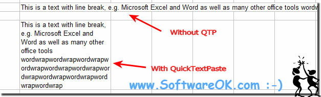 Auto Word Wrap paste example in Microsoft Excel!