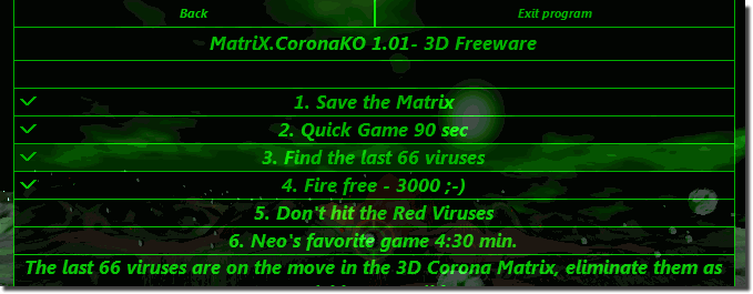 MatriX.CoronaKO 6 virus hunts!