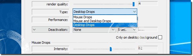 Raindrops on Windows desktop or mouse drops!