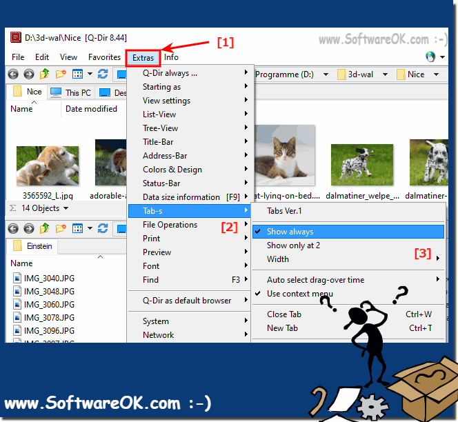 Title at the top of each explorer window Tabs!