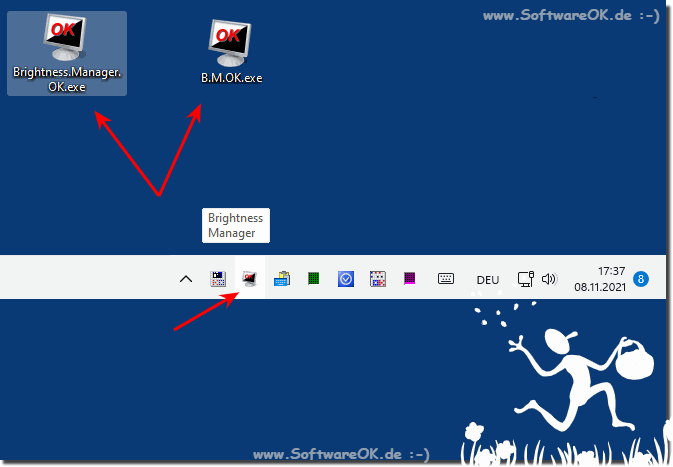 Screen brightness under Windows 11, 10, ... Rules!