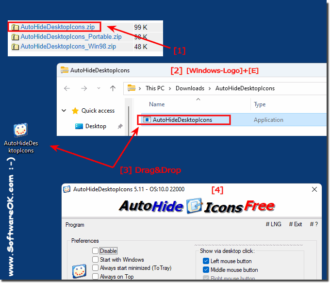 Still hide the desktop icons on Windows 11!