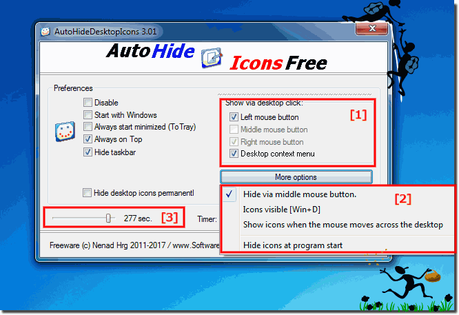 show hidden icons button