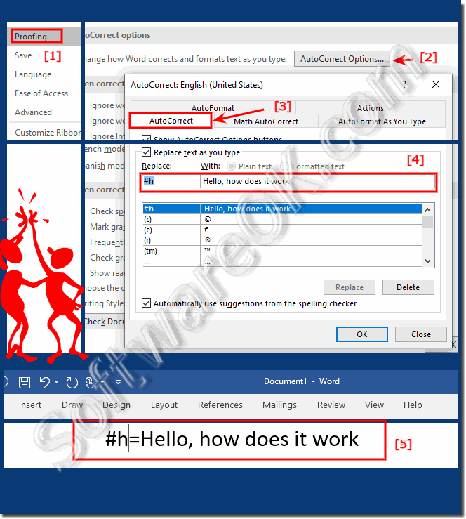 How does it work the custom Autocomplete in MS Office Word!