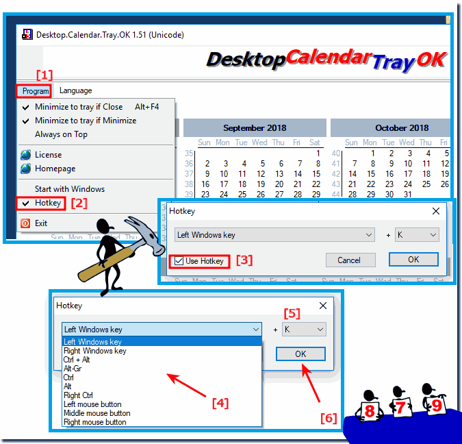 Set hotkey for the day difference calendar as a fast shortcut!