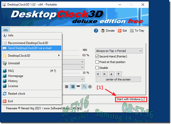 instaling DesktopClock3D 1.92