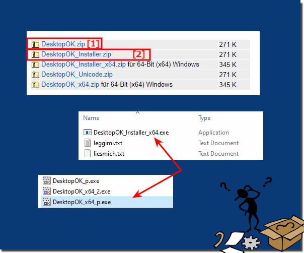 The right version of DesktopOK for Windows!