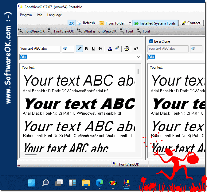 Font View and Compare-Tool on Windows 11! 