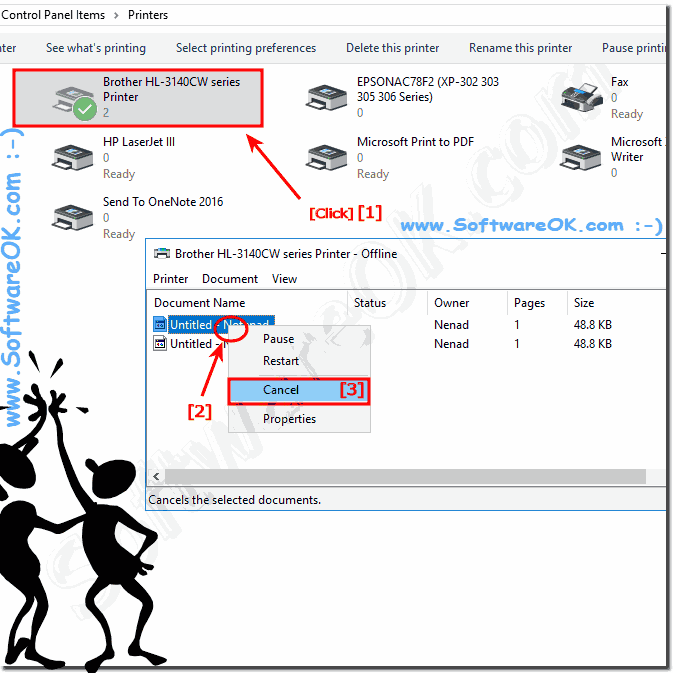 Printer queue on Windows 10!