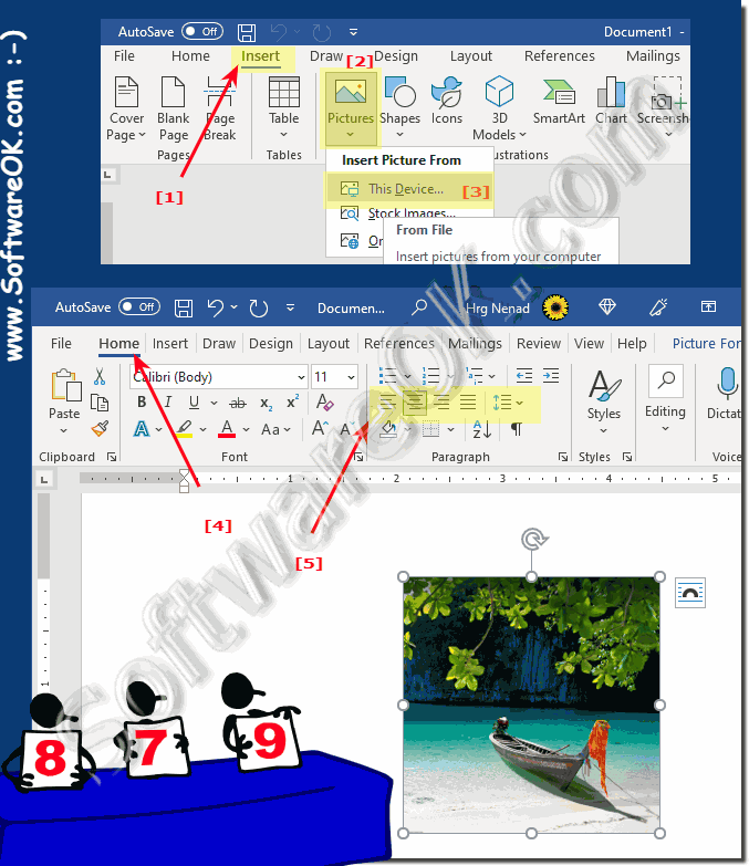Insert and adjust image in MS Word!
