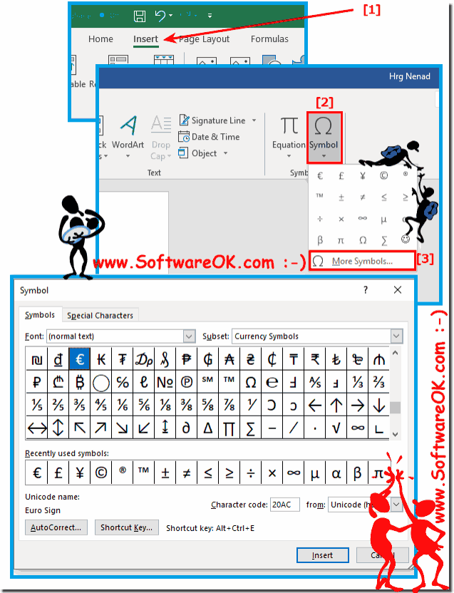 Insert special chars and symbols in Microsoft Word!