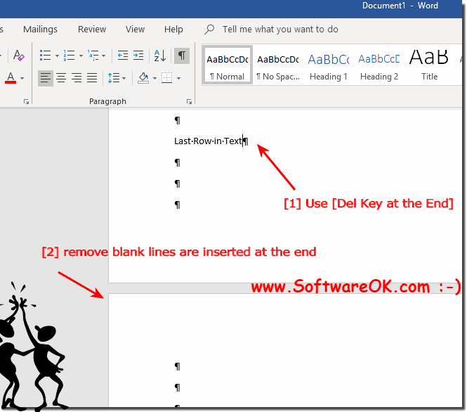 ms word remove line numbers from one page