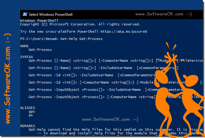 Powershell commands help file to command and Syntax!