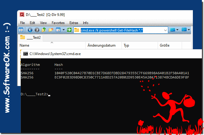 SHA256 hash value of a file using PowerShell and Address bar comand! 