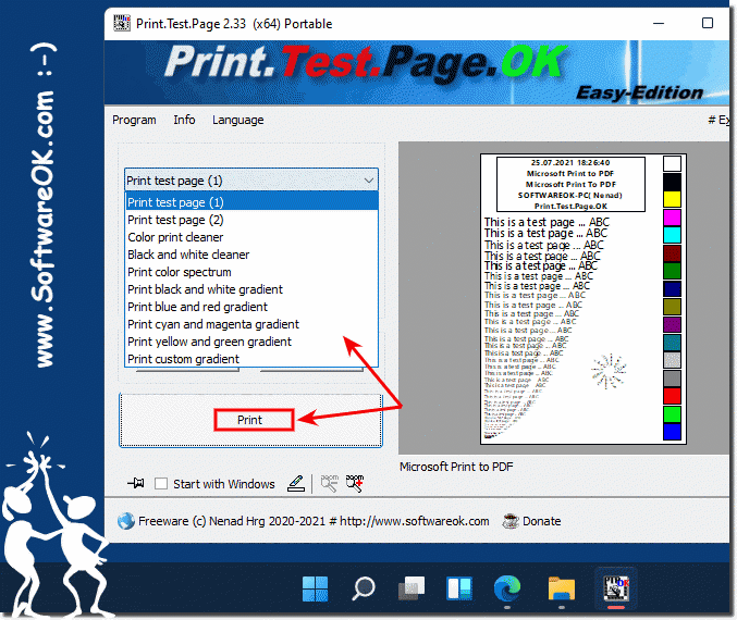 Continue to print test pages on all MS Windows 11 OS!