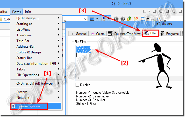 Delete favorite filters in Q-Dir entered by mistake