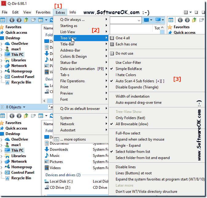 Settings for tree view for all explorer views!
