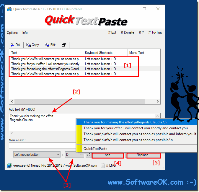 Use right, left, middle mouse button as clipboard command for Windows!