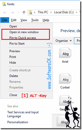 Font Folder Pin to Quick-Access or Start-Menu!