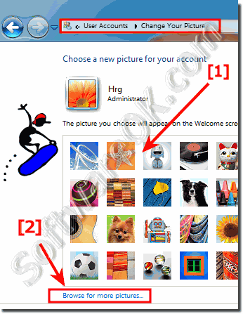 Select or Browse for new Account Picture in Windows-7