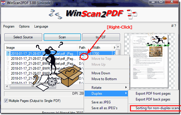 sorting non duplex PDF scanning and printing!