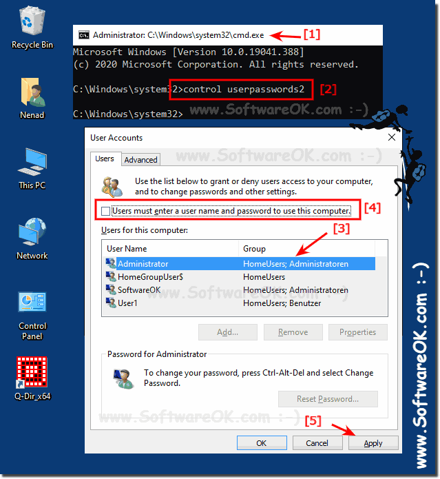 Autologin in windows 10 without password!