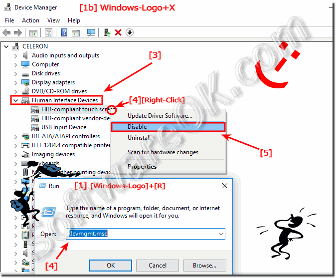 Disable or enable touchscreen on Windows-10!
