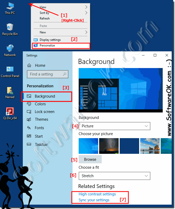 Open Desktop Background settings in Windows-10!