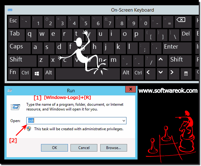 RUN on screen keyboard all windows OS!