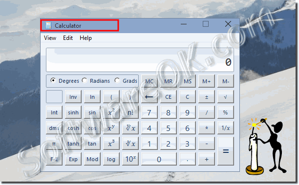 The Classic calculator on Windows 10!
