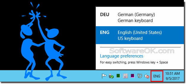 Windows-10 change keyboard language input!