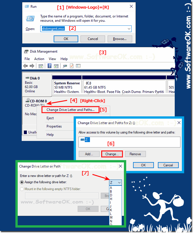change the drive letter in Windows 10!