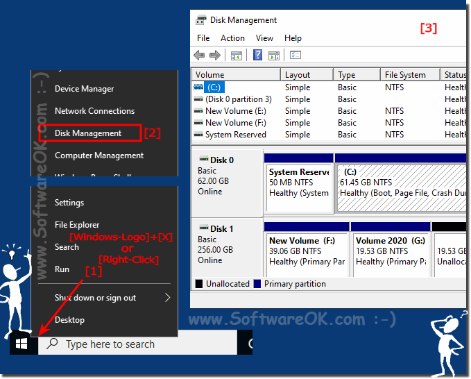 disks partitions on Windows-10 in Disk-Manager!