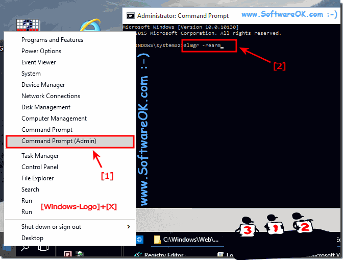 windows 7 rearm command