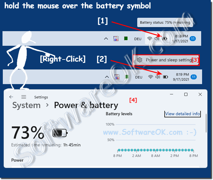Detect the battery status in the Windows 11 taskbar!