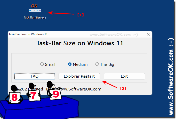 Enlarge or reduce the taskbar under Windows 11 APP!